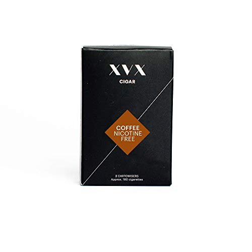 XVX Cigar Refill - Electronic Cigar Refill - Coffee Flavour - 1800 Puffs Per 2 Pack - 900 Puffs Per Cartridge - E Cigarette - E Cigarettes Shisha - Nicotine Free