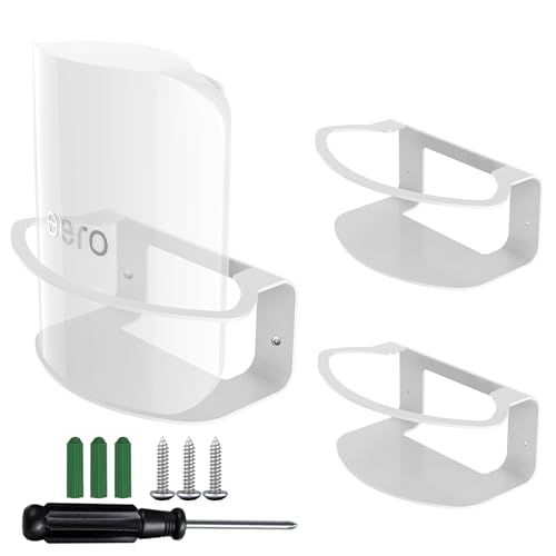 Image of eero Pro 7 Wall Mount, Metal Wall Mount for eero Pro 7 with Secure Cable Management, Includes Screws & Screwdriver for Easy Installation, Compatible with eero Pro 7 Mesh WiFi System (3 Pack)