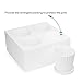 Greenaholics Ceramic Plant Pots Indoor - 5.1 Inch White Flower Planters with Drainage Holes and Connected Saucers for Succulent or Small Snake Plant, Set of 4