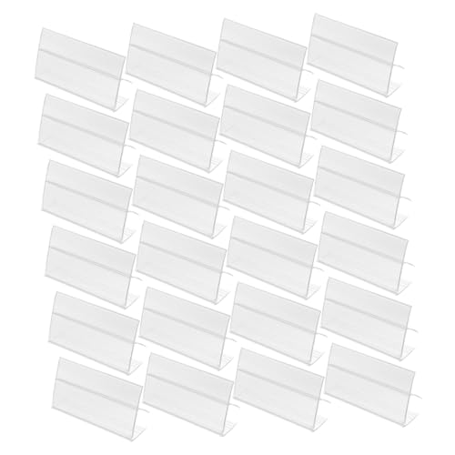 Porte-étiquettes en PVC durable et transparent avec clip solide pour rayonnage de magasin