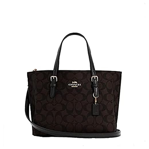 COACH Women's Mollie Tote 25, Brown Black, Medium
