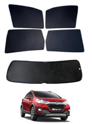 Image of Premium Car Sunshade Fix Type Non-Magnetic Curtain with Rear Dicky Curtain Set of 5pc for WR-V