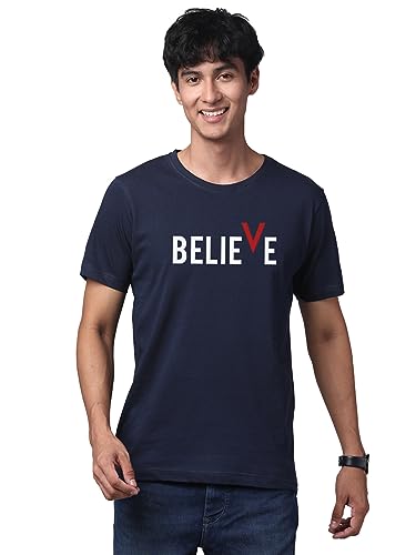 Image of ADRO 100% Cotton Lycra Tshirts for Men Combo Pack of 3 | Regular Fit | Printed T Shirt | Round Neck Half Sleeve| Mens Tshirts