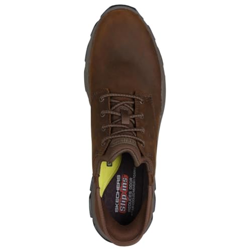 Image of Skechers Men's Respected - Garrett Leather Round Toe Bungee Lace Slip-Ins