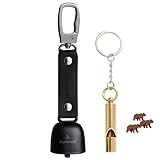 Auroraki 熊鈴 熊よけ鈴 消音機能付き クマよけ笛付き 小型 熊よけグッズ 軽量 熊よけベル 登山 トレッキング ハイキング 山歩き アウトドア用 ブラック