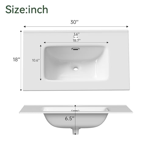 Findepot 30 Inch Bathroom Vanity Sink Top thumb #3