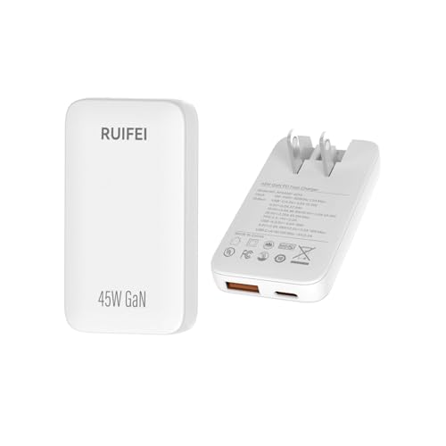 RUIFEI 45W Dual-Port USB-C GaN Charger (Foldable)