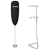 Orbegozo MN 3800   Mousseur à lait, boîtier au toucher doux, support inclus, fonctionne sur piles, convient pour les sauces, les milkshakes ou les blancs d’œufs, noir