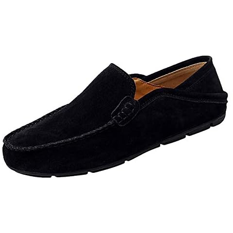 Go Tour Men's Relaxed-Fit Comfortable Casual Slip on Loafer Shoes Black 11 M US/47 Cover