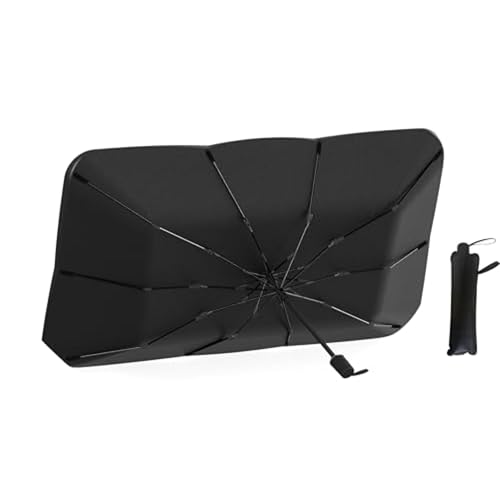 Image of EcoNour Car Umbrella Windshield Sun Shade, Universal Fit Foldable Car & Truck Sun Shade | Double Layer Windshield Cover for SUV, Sedan & Truck | Sun Shade Cover for Front Baby Window Shades - 57 inchx30 inch