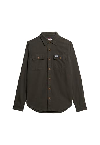 Superdry Herren Trailsman Overshirt in lockerer Passform Schnittlauchgrün L