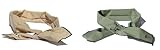 Kafka Kool Ties Original Cooling Bandana Combo 2 Packs-Buy & SAVE! (Solid Klassic Kaky & Solid OD Green)