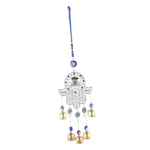 BESPORTBLE Campanilla De Viento Ojo Maligno Decoración Colgante De Palma Turca para Jardín y Dormitorio Amuleto De Protección Mala Fortuna