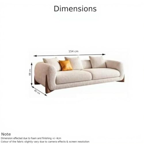 Image of 2 Seater Sofa Modern Classic Chesterfield Style Sofa with Pillows for Living Room, Bedroom and Office and Hallway Colour (2 Seater Sofa Boucle)