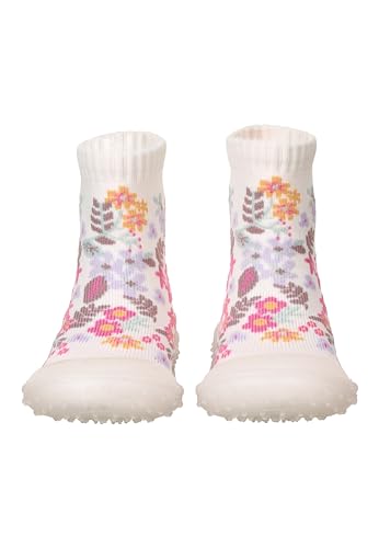 Sterntaler Adventure -Socks Blüten für Mädchen - Babysocken mit Gummisohle - Adventure Socks mit Motiv - ecru, 24