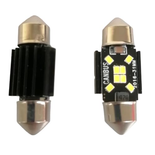 Image of CLOUDSALE, Your Store, Your Place Festoon 8 LED Bulb 31mm C5W C10W Car Dome Light Auto Interior Map Roof Reading Lamp DC 12V White (pack of 1)