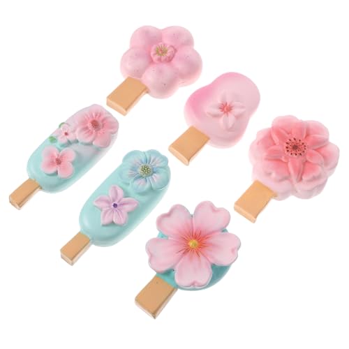 STOBAZA 6 Piezas Imanes para Refrigerador de Cartón Forma de Helado con Diseño de de Decorativas para Accesorios DIY y Versátiles
