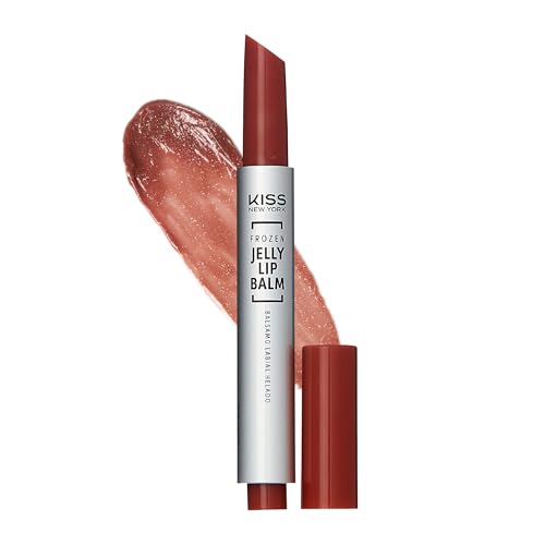 KISS NEW YORK Frozen Jelly Lip Balm Pen, High Shine Lip Gloss for Sheer Tint, Hydrating Melting Lipstick With Hyaluronic Acid, Cooling Effect With Menthol, Non-Sticky & Long Lasting (Shimmer Brown)