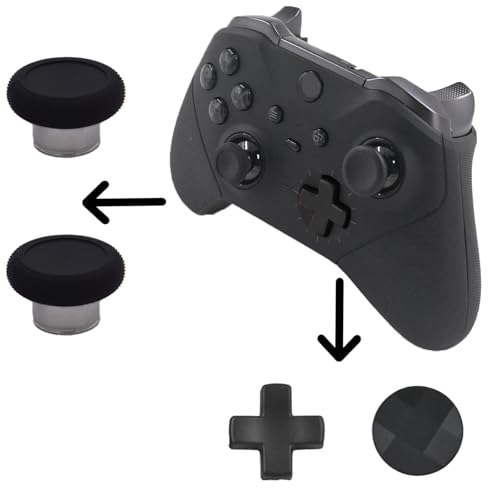 Image of 13Pcs Elite Controller Metal Thumbsticks for Xbox Elite Series 2, Elite Series 2 Core Controller Parts,Joysticks Accessories Replacement, Metal Mod 6 Swap Joysticks, 4 Paddles, 2 D-Pads, 1 Tool(Black)