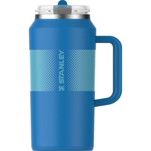 Image of STANLEY Quencher ProTour Flip Straw Tumbler with Leakproof Lid 64 oz | Built-In Straw and Handle | Large Capacity for Travel & Sports | Insulated Stainless Steel Cup | BPA-Free | Azure