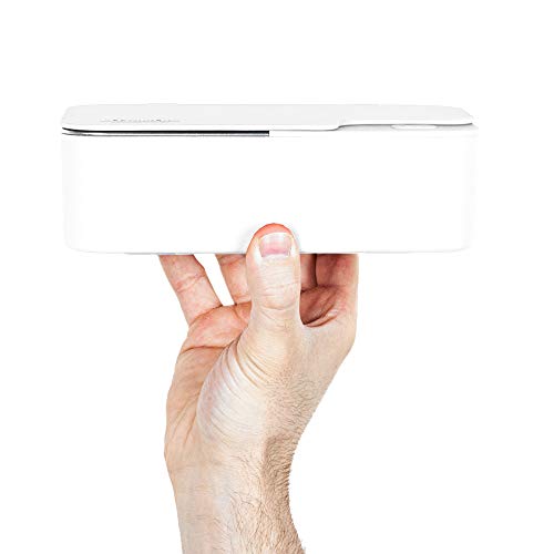 Preisvergleich Produktbild Design Ultraschallreinigungsgerät / Ultraschallgerät 450ml Ultraschallreiniger für Brillen & Schmuck inkl. Konzentrat (Weiß)