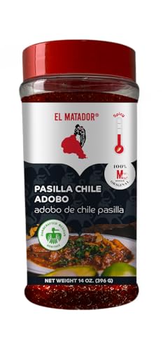 El Matador Pasilla Chile Adobo, Authentic Mexican Marinade & Seasoning, 14 oz