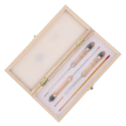 ULTECHNOVO Alcolometro per Vino in Vetro con Termometro e Misuratore Gradazione Alcolica Scatola Strumento Preciso per Produzione e Controllo e Distillati