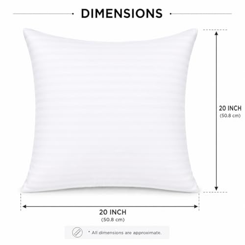 Image of Clasiko Microfiber Cushion Filler 20 x 20 Inches Set of 5 | Suitable for Sofa, Bed & Floor