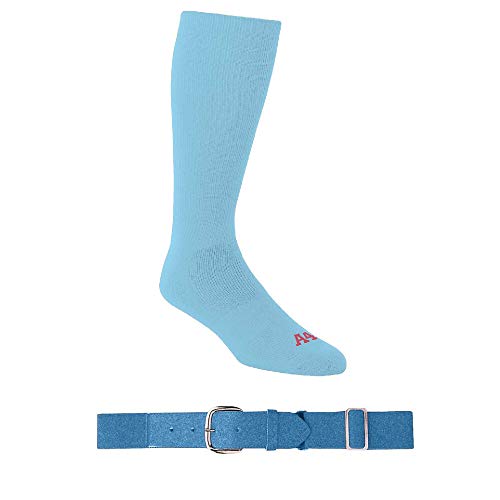 A4 Sportswear Lite Blue Medium Socks & Youth Belt