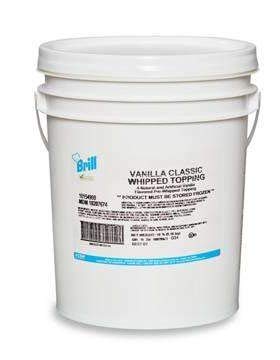 Brill Vanilla Classic Whipped Topping, 18 Pound -- 1 each.