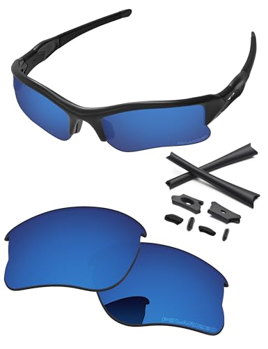 Image of Replacement Lenses & Rubber Kits for Oakley Flak Jacket XLJ OO9009 63mm - Precision Fit, UV Block, Impact Resistant