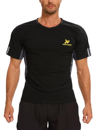 Men’s Sauna Shirt Sauna Sweat Suit Body Shaper Vest Top Compression T-Shirt Workout Gym 7