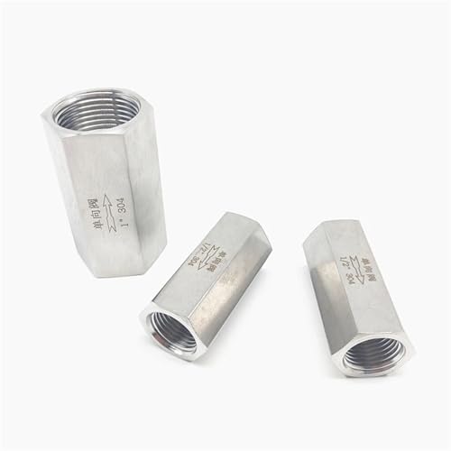 Clapet anti-retour robuste en acier inoxydable 304 hexagonal 1/4 pouce taraudé