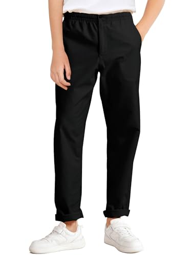 Image of Haloumoning Boys School Uniform Chino Pants Kids Twill Pants 5-14 Years