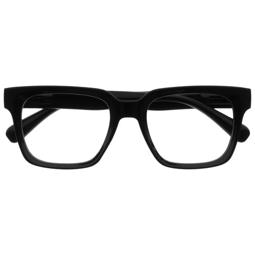 OPULIZE ERA Lunette anti lumiere bleue femme & homme - Lunettes Ecran/Gaming - Cadre Surdimensionné - Anti-éblouissement Anti-Reflet Protection UV - Noir