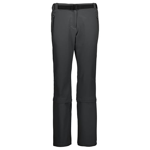 CMP Damen Stretch Zip Off Trousers Hose, Anthrazit,D44
