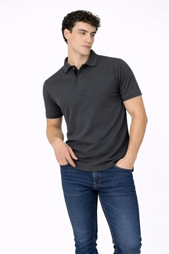 Image of Men's Cotton Polo T-Shirt | Solid Regular Fit Polo Neck T-Shirt | Half Sleeve Casual & Office Wear | Soft Breathable Summer T-Shirt for Men