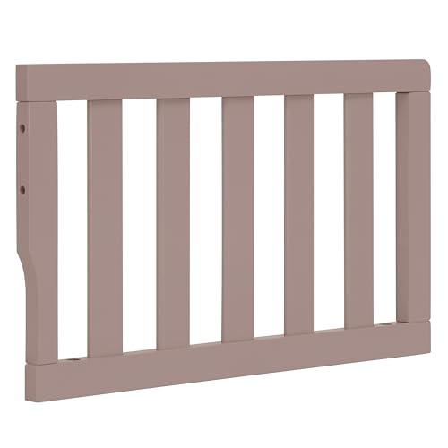 Image of Dream On Me Toddler Guard Rail for Convertible Crib, Solid Wood Bed Rail for Toddler Bed Conversion, Brown Sugar