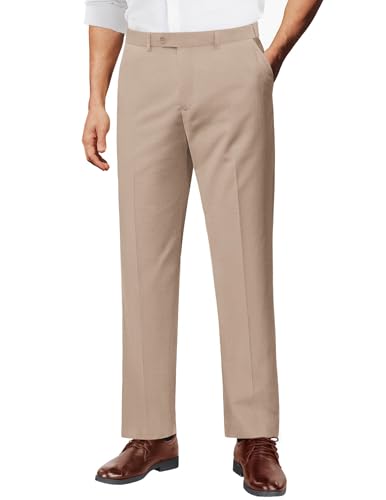 COOFANDY Men Linen Dress Pants Classic Fit Suit Pants Lightweight Wrinkle Free Casual Trousers
