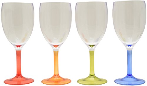 Price comparison product image Flamefield T0151M Party Acrylic Wine Glasses - Pack of 4