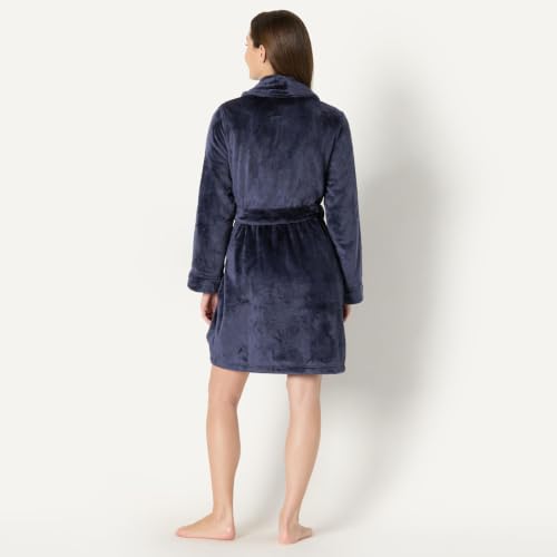 Image of Amazon Essentials Women's Mid-Length Plush Bath Robe, Loungewear (Available in Plus Size)