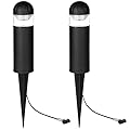 MULANDI LED Landscape Bollard Pathway Light, 2W, DC 12V Low Voltage Path Lighting Outdoor Waterproof, Die-Casted Aluminum Housing for Garden Light, 3000K Warm White Pack of 2