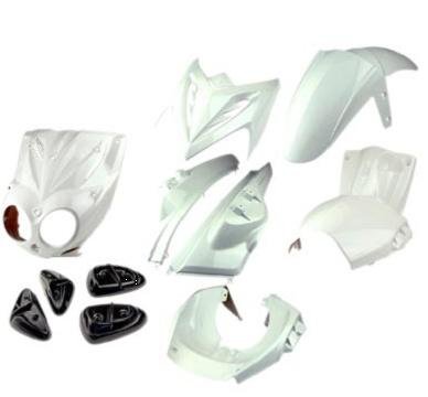 Kit carenages MBK Stunt / Slider + Pads (Blanc - 11 pieces)