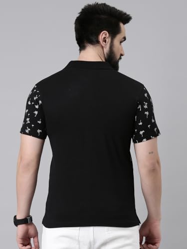 Image of KRYPTIC Men's Ultra-Soft Cotton Rich Casual Printed Half Sleeve Regular Fit Classic Polo T-Shirt - Soft, Cool & Stylish Everyday Wear