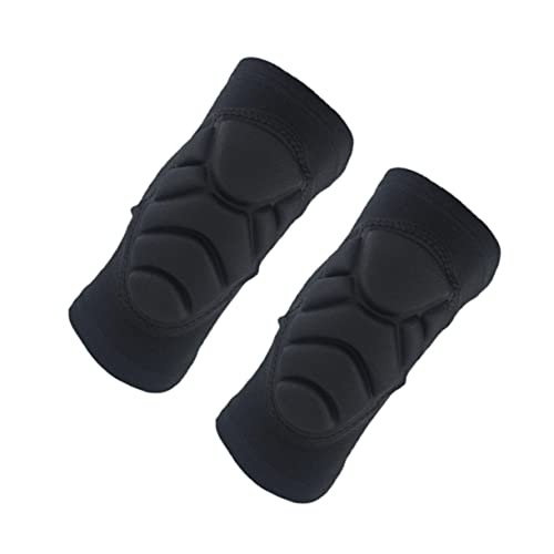 CALLARON 1Pair Thickened Sponge Soccer Knee Pads Collision Volleyball and Hip Protective Gear Breathable Basketball Knee Brace Black