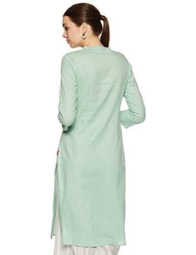 Image of W for Woman Women's Cotton Straight Fit Straight Kurta