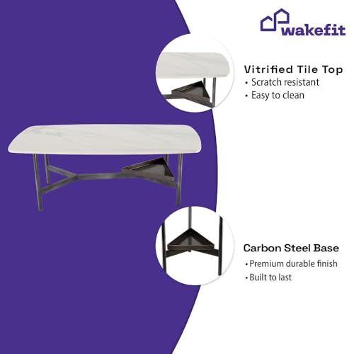 Image of Wakefit Center Table | 1 Yr Warranty | Coffee Table for Living Room Wooden, Tea Table for Living Room Wooden, Sofa Table, Free Installation from Brand, Modern Multi-Functional & Wobble-Free(Malbr)