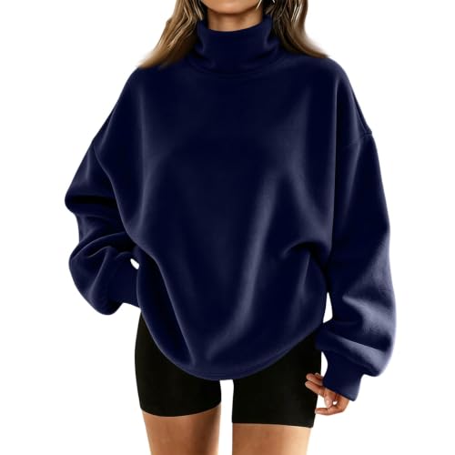 Oversized Sweatshirt for Women Mock Neck Tops Pullover Tops Longe Sleeve - image 1