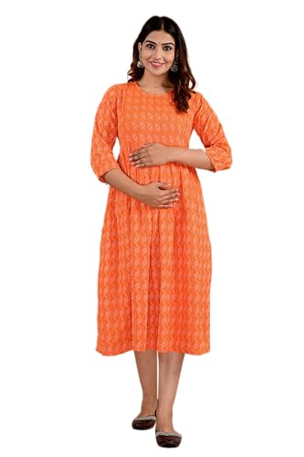 Image of Shantika Women's Maternity Dress Feeding Kurti with Zippers
