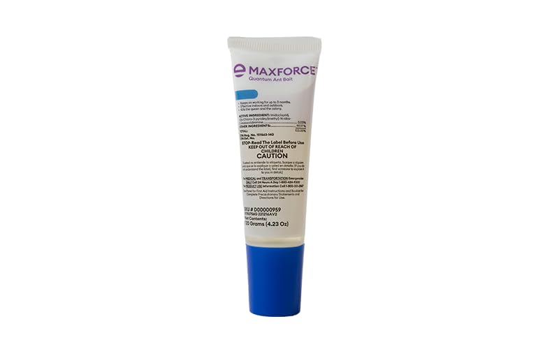 Maxforce Quantum Ant Bait 120 gram Tube | Ant Gel for Indoor and Outdoor Use | Ant Bait for Ant Colony Control | Effective Against Many Nuisance Ant Species